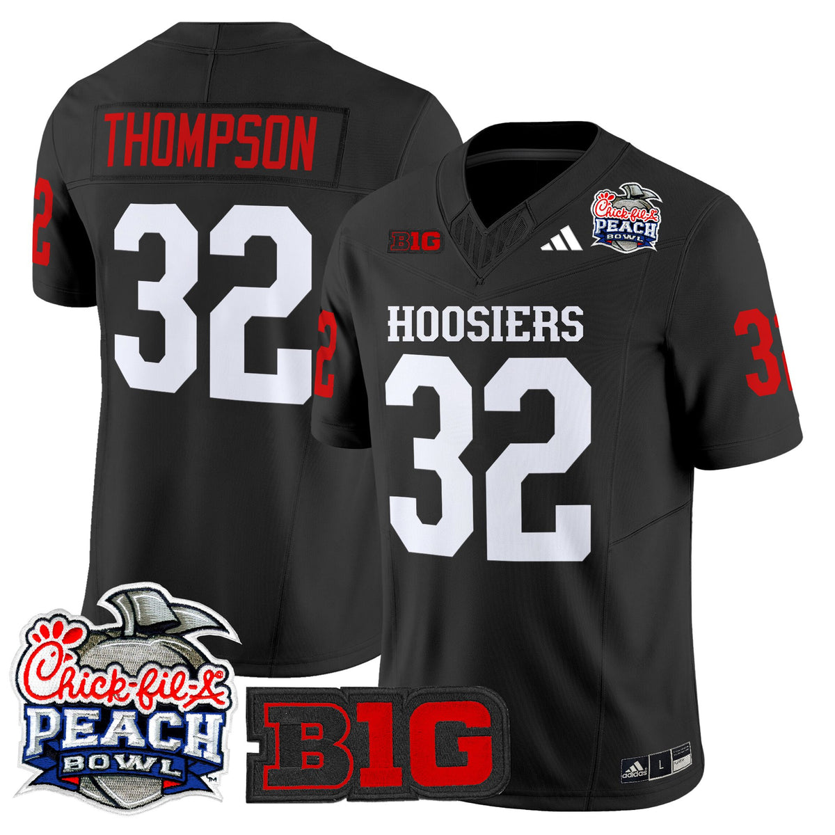 Men's Indiana Hoosiers 2026 Peach Bowl Vapor Limited Jersey - All Stitched