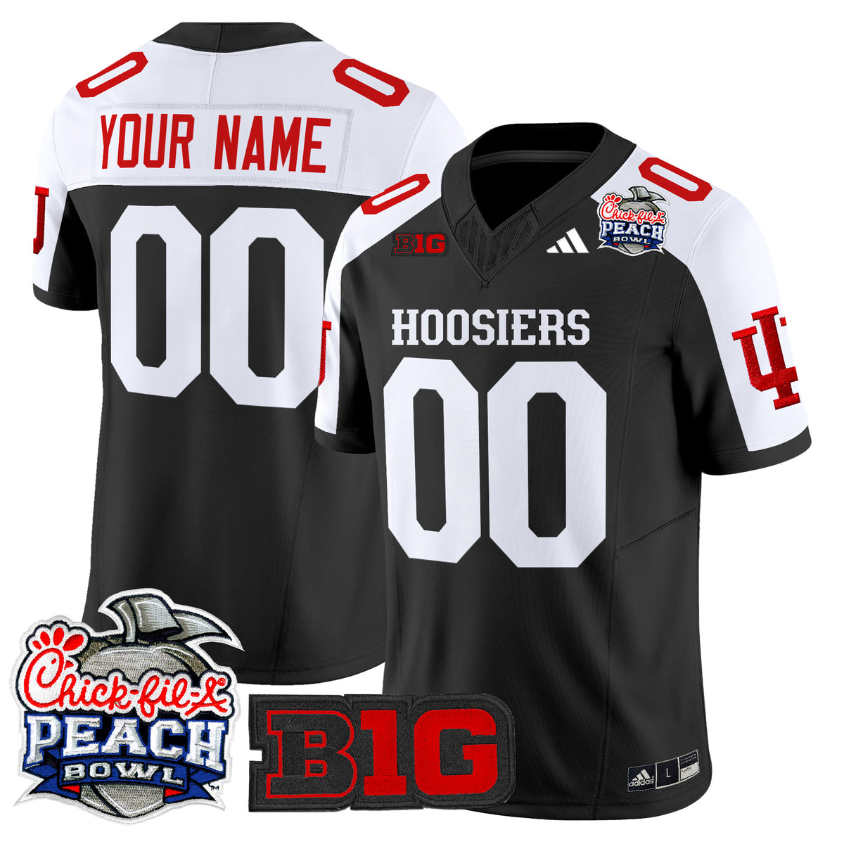 Indiana Hoosiers 2026 Peach Bowl Vapor Limited Custom Jersey - All Stitched