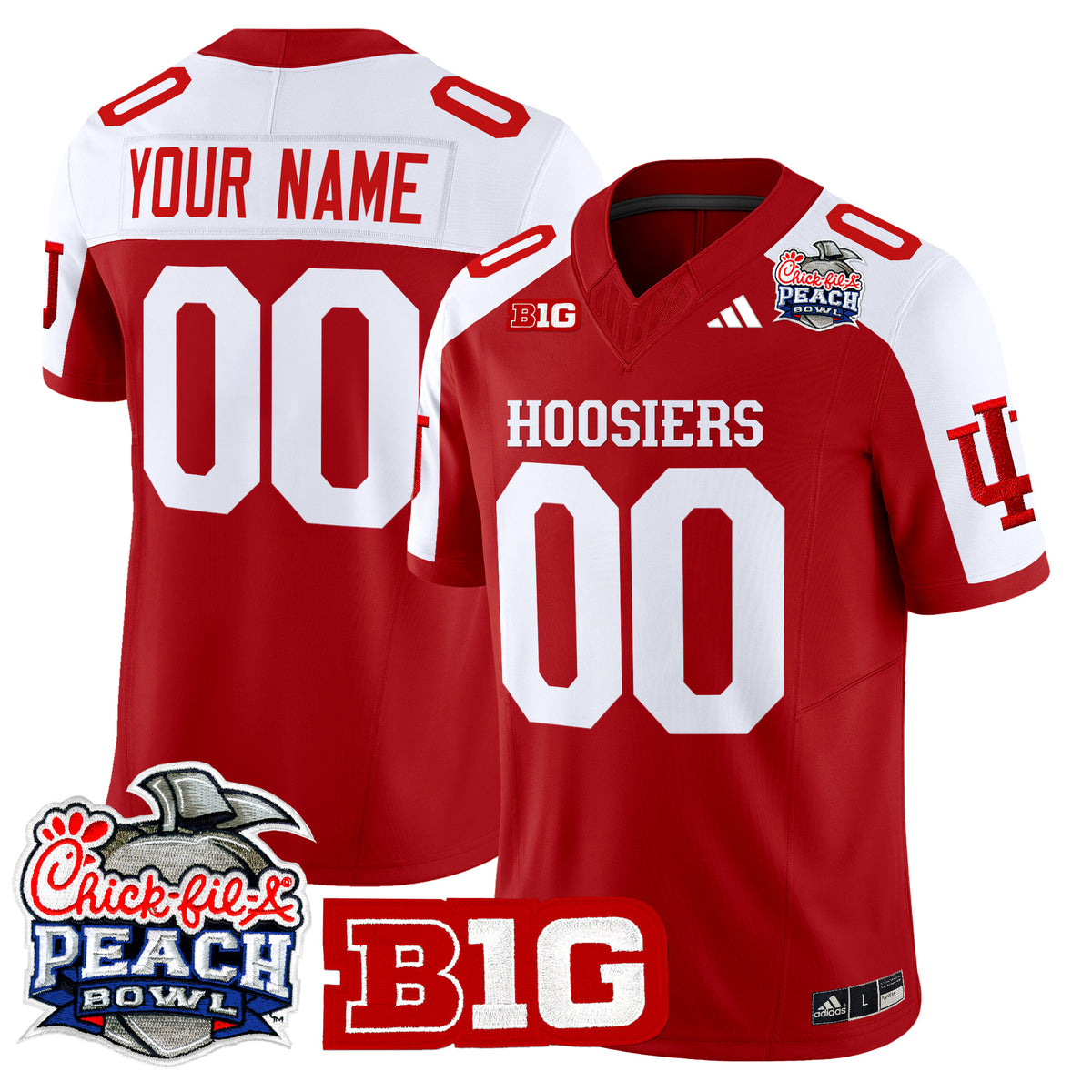 Indiana Hoosiers 2026 Peach Bowl Vapor Limited Custom Jersey - All Stitched