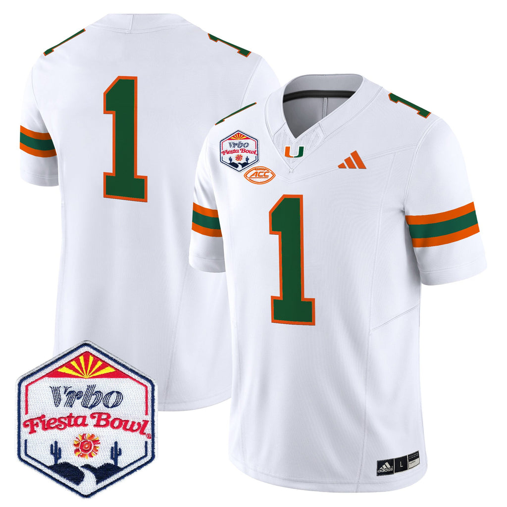 Men's Miami Hurricanes 2026 The Fiesta Bowl Vapor Limited Jersey - All Stitched