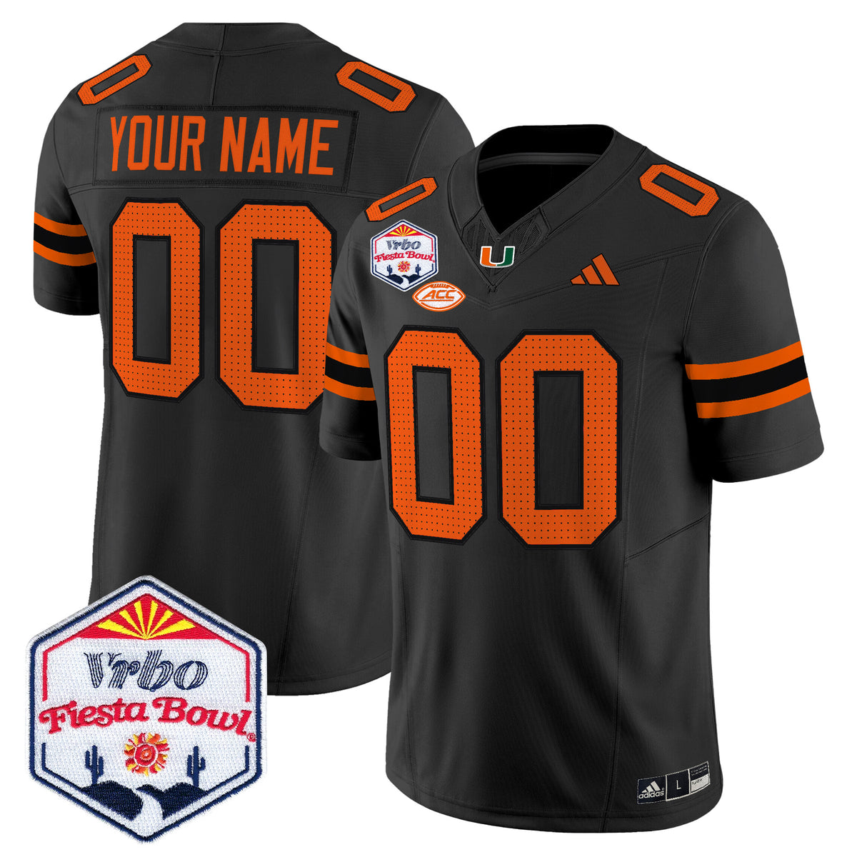 Miami Hurricanes 2026 The Fiesta Bowl Vapor Limited Custom Jersey - All Stitched