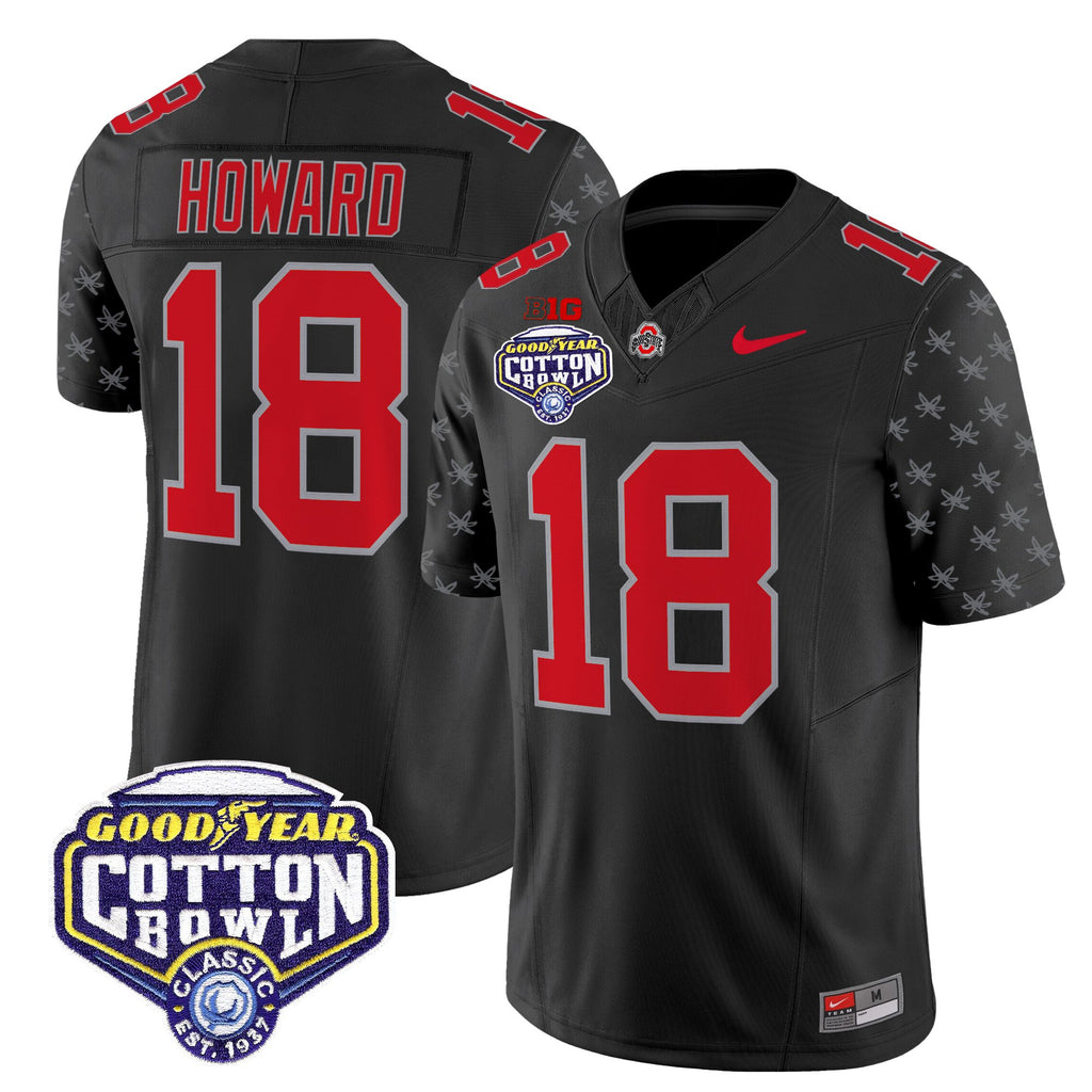 Men's Ohio State Buckeyes 2025 Cotton Bowl Patch Vapor Limited Jersey - All Stitched