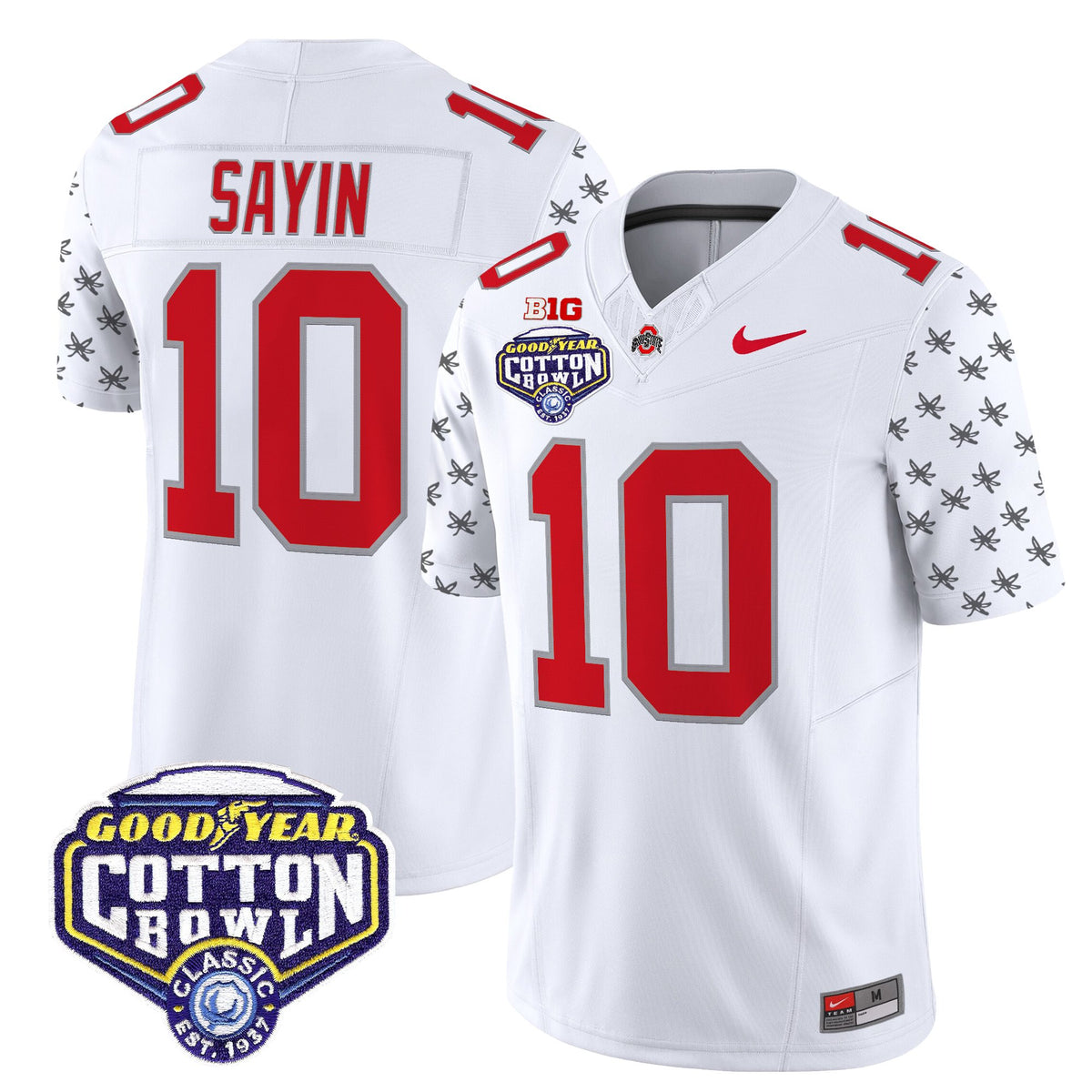 Men's Ohio State Buckeyes 2025 Cotton Bowl Patch Vapor Limited Jersey - All Stitched