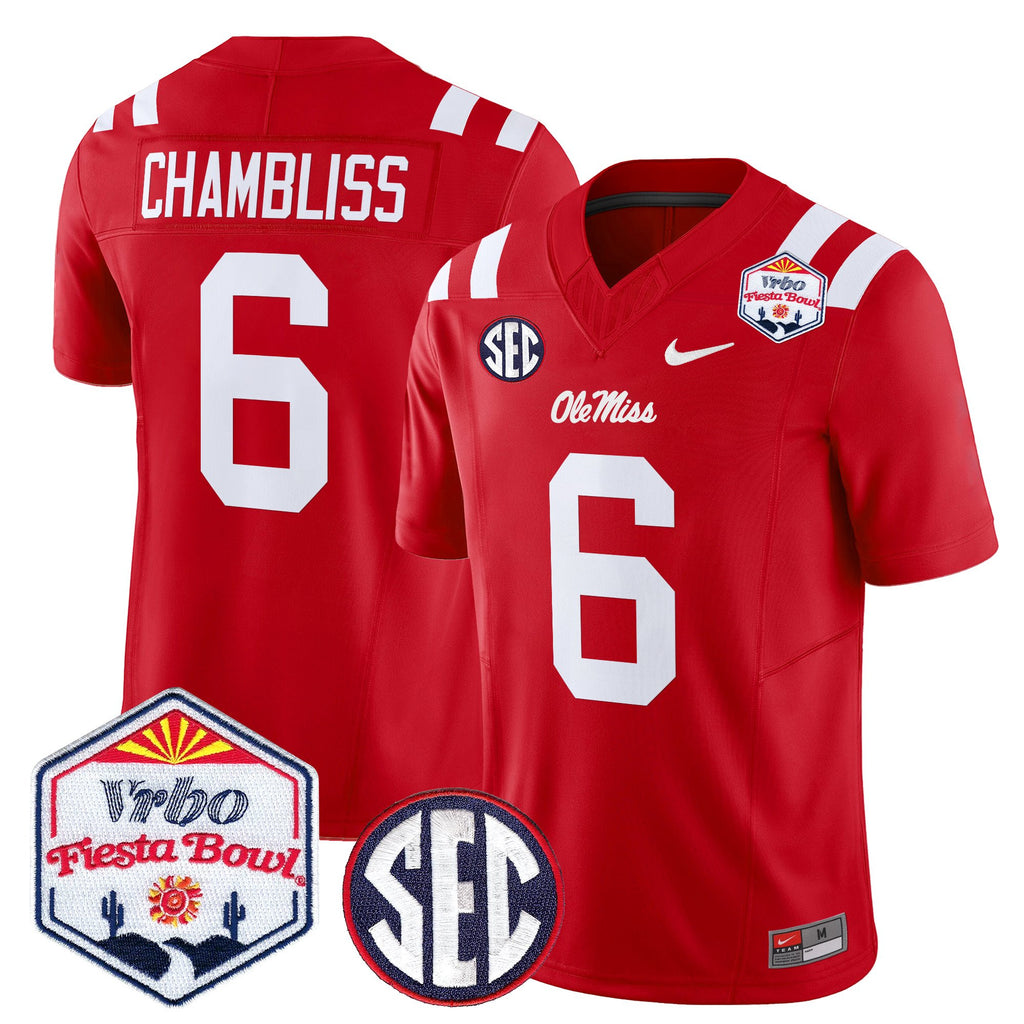 Men's Ole Miss Rebels 2026 The Fiesta Bowl Vapor Limited Jersey - All Stitched