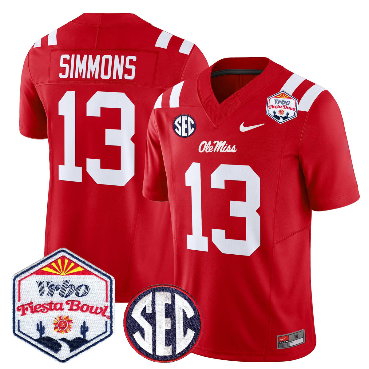 Men's Ole Miss Rebels 2026 The Fiesta Bowl Vapor Limited Jersey - All Stitched