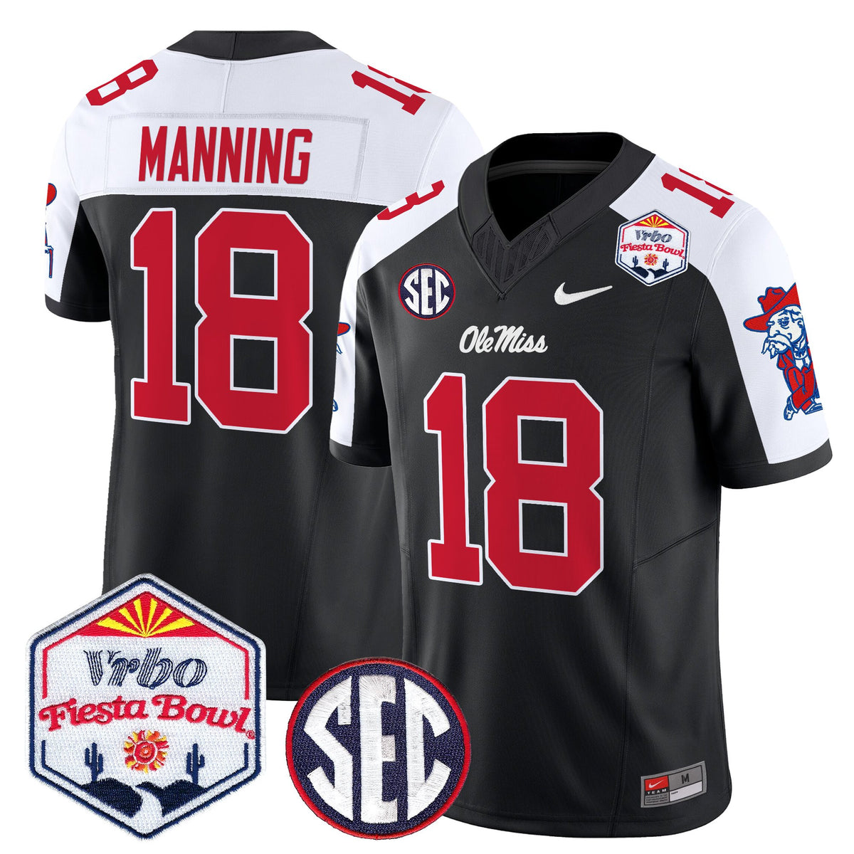 Men's Ole Miss Rebels 2026 The Fiesta Bowl Vapor Limited Jersey - All Stitched