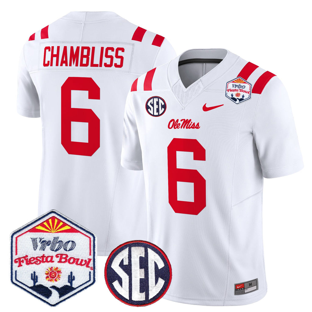 Men's Ole Miss Rebels 2026 The Fiesta Bowl Vapor Limited Jersey - All Stitched
