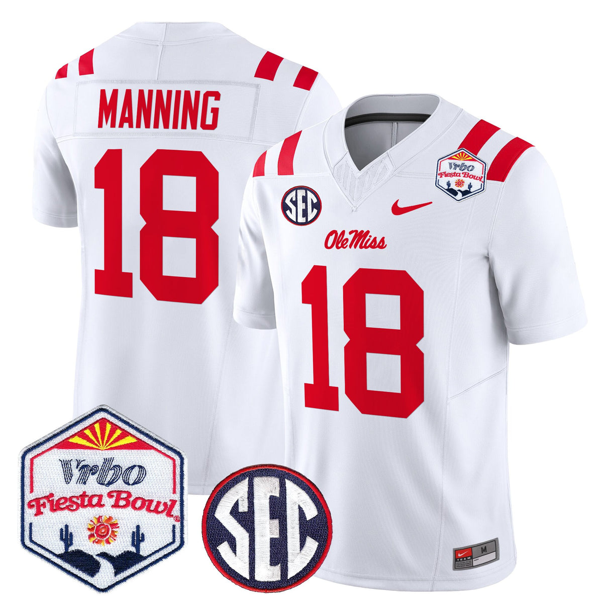 Men's Ole Miss Rebels 2026 The Fiesta Bowl Vapor Limited Jersey - All Stitched