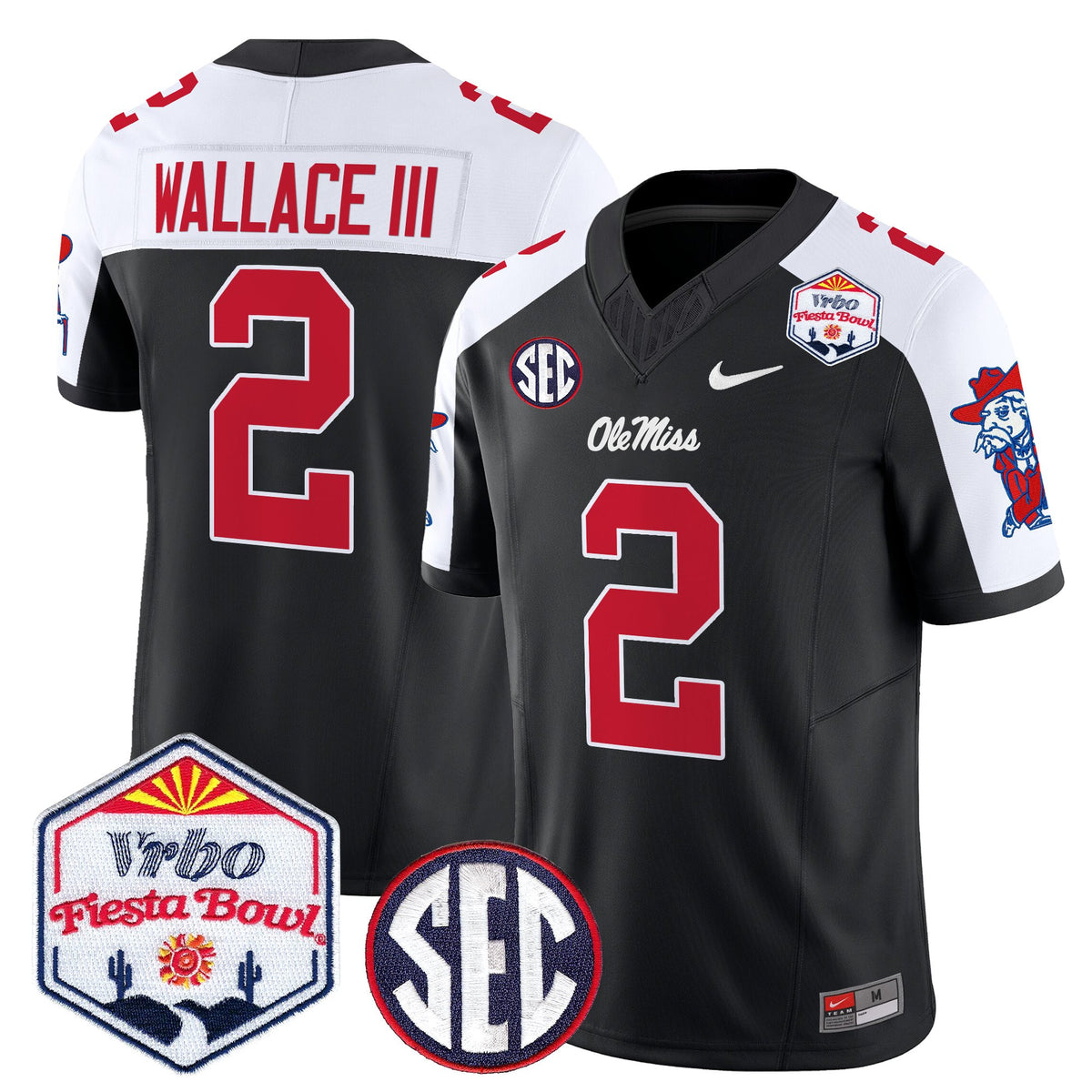 Men's Ole Miss Rebels 2026 The Fiesta Bowl Vapor Limited Jersey - All Stitched