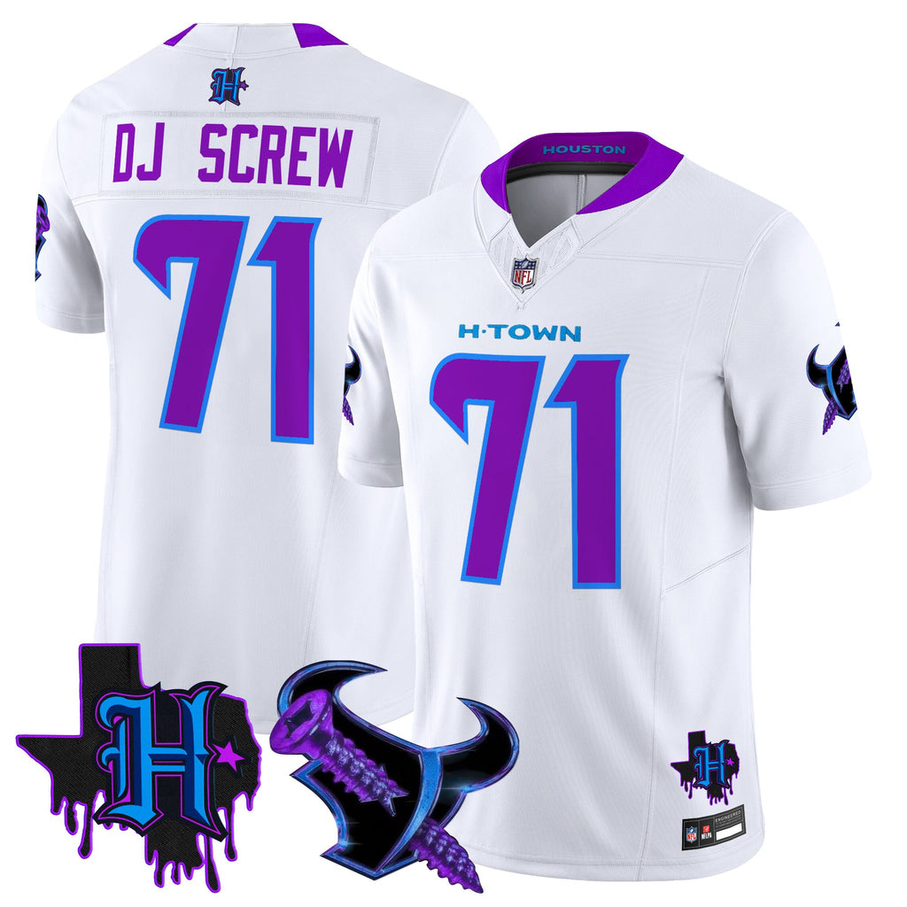 Men's Houston Texans DJ Screw Vapor Limited Jersey - All Stitched