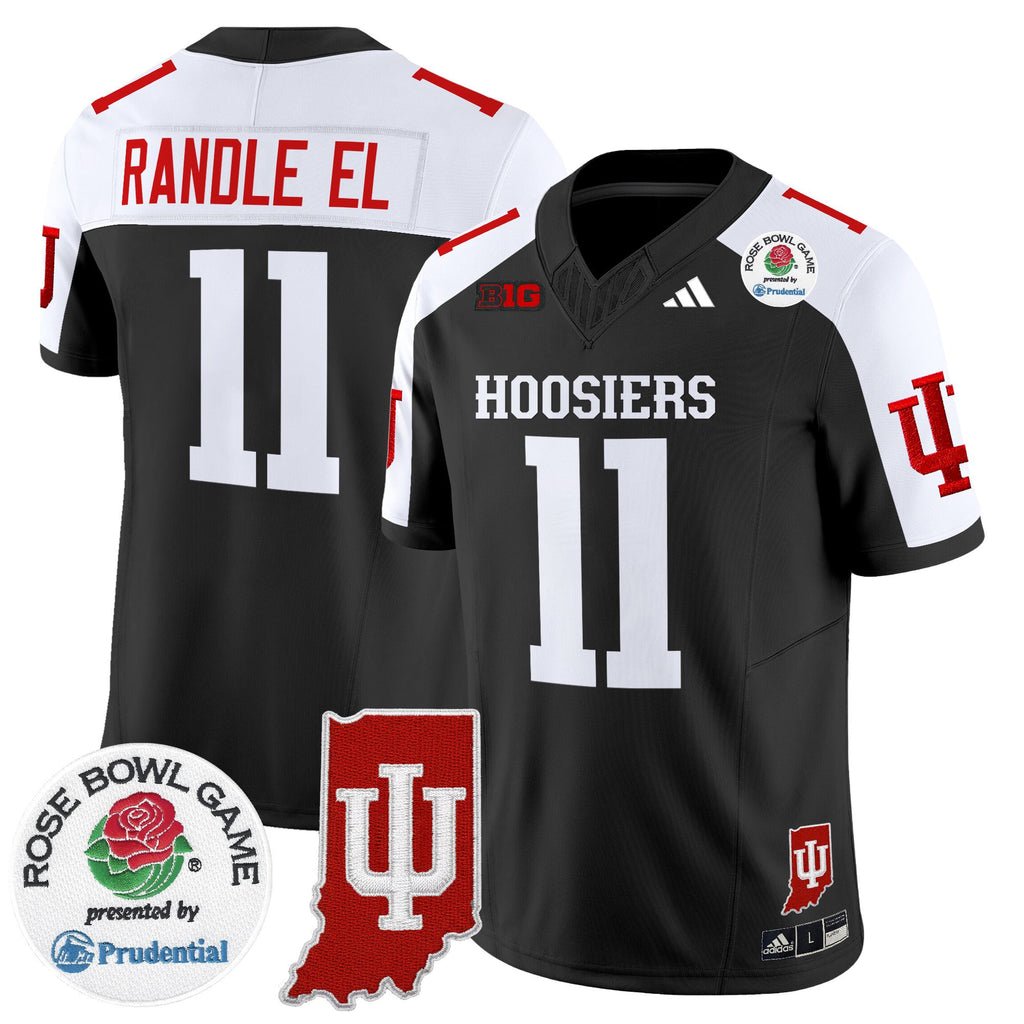 Men's Indiana Hoosiers 2025 Rose Bowl & Indiana State Patch Vapor Limited Jersey - All Stitched