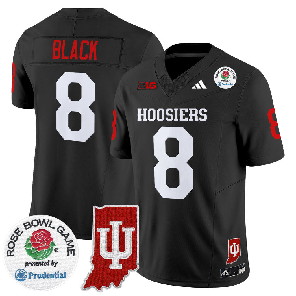 Men's Indiana Hoosiers 2025 Rose Bowl & Indiana State Patch Vapor Limited Jersey - All Stitched
