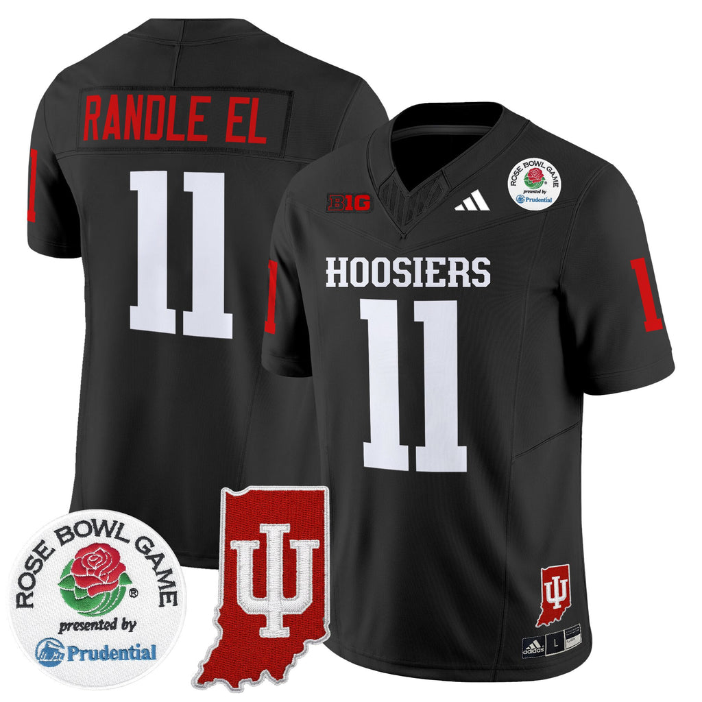 Men's Indiana Hoosiers 2025 Rose Bowl & Indiana State Patch Vapor Limited Jersey - All Stitched