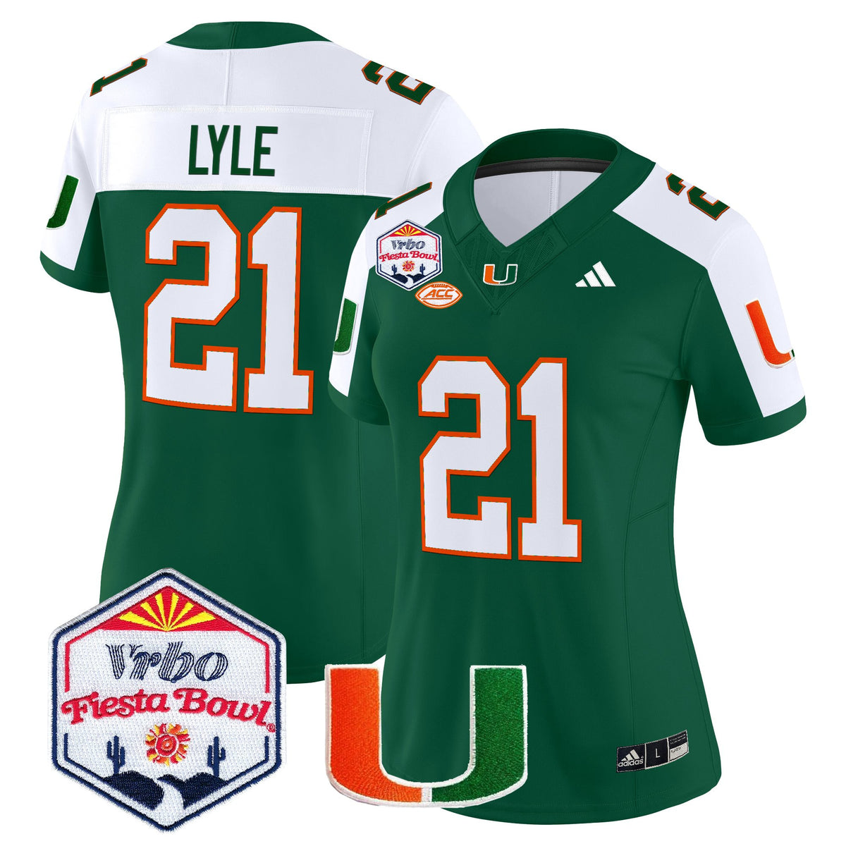 Women's Miami Hurricanes 2026 The Fiesta Bowl Vapor Limited Jersey - All Stitched
