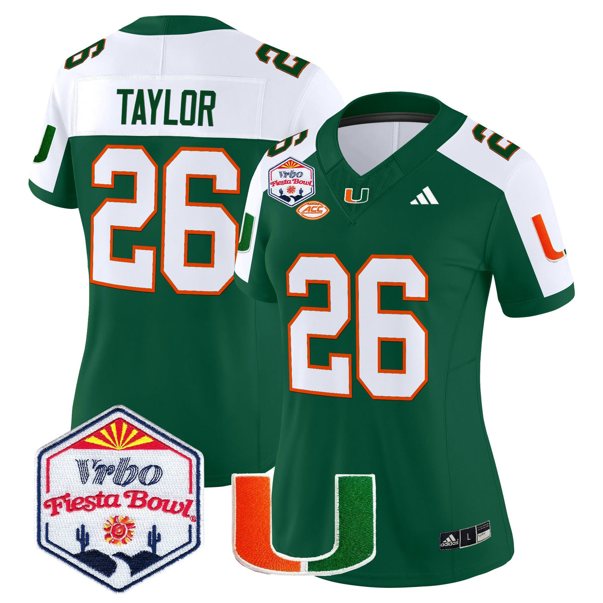 Women's Miami Hurricanes 2026 The Fiesta Bowl Vapor Limited Jersey - All Stitched