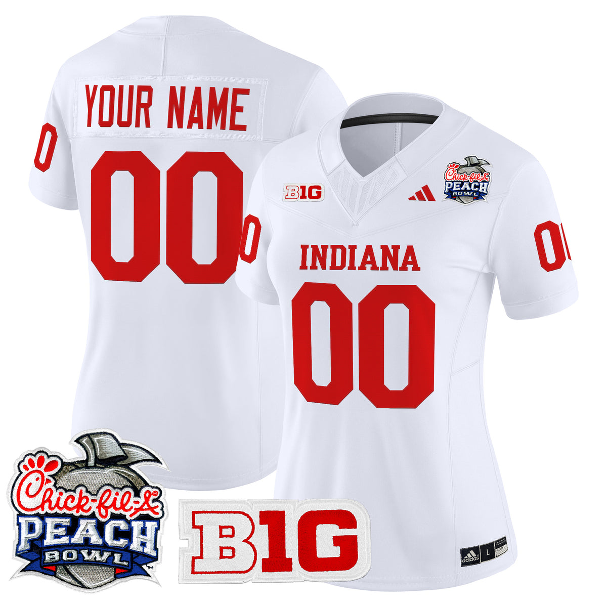 Indiana Hoosiers 2026 Peach Bowl Vapor Limited Custom Jersey - All Stitched