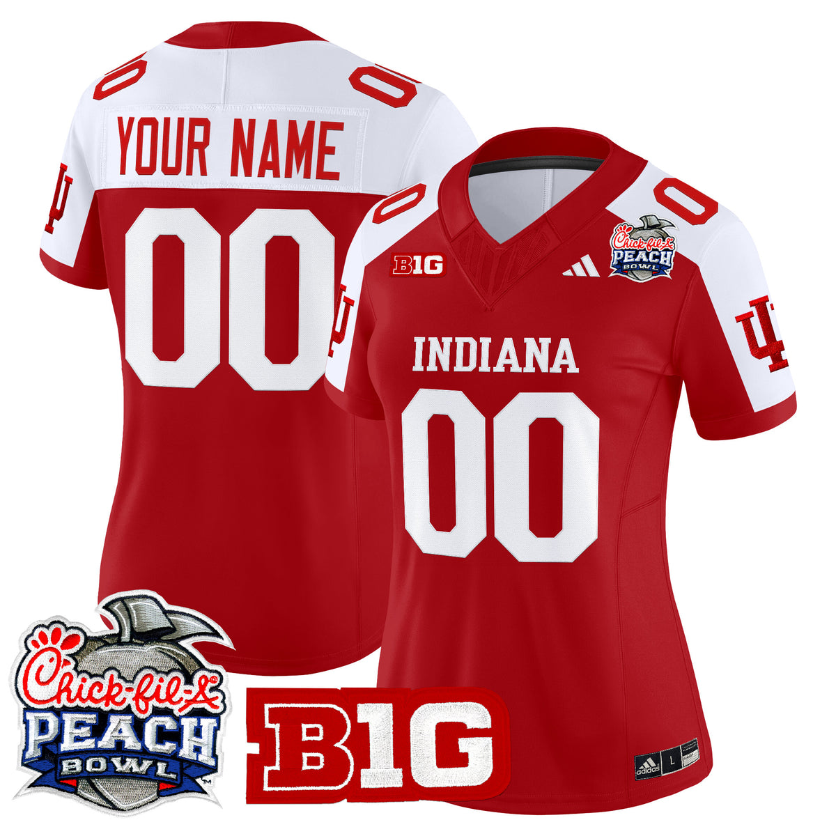 Indiana Hoosiers 2026 Peach Bowl Vapor Limited Custom Jersey - All Stitched