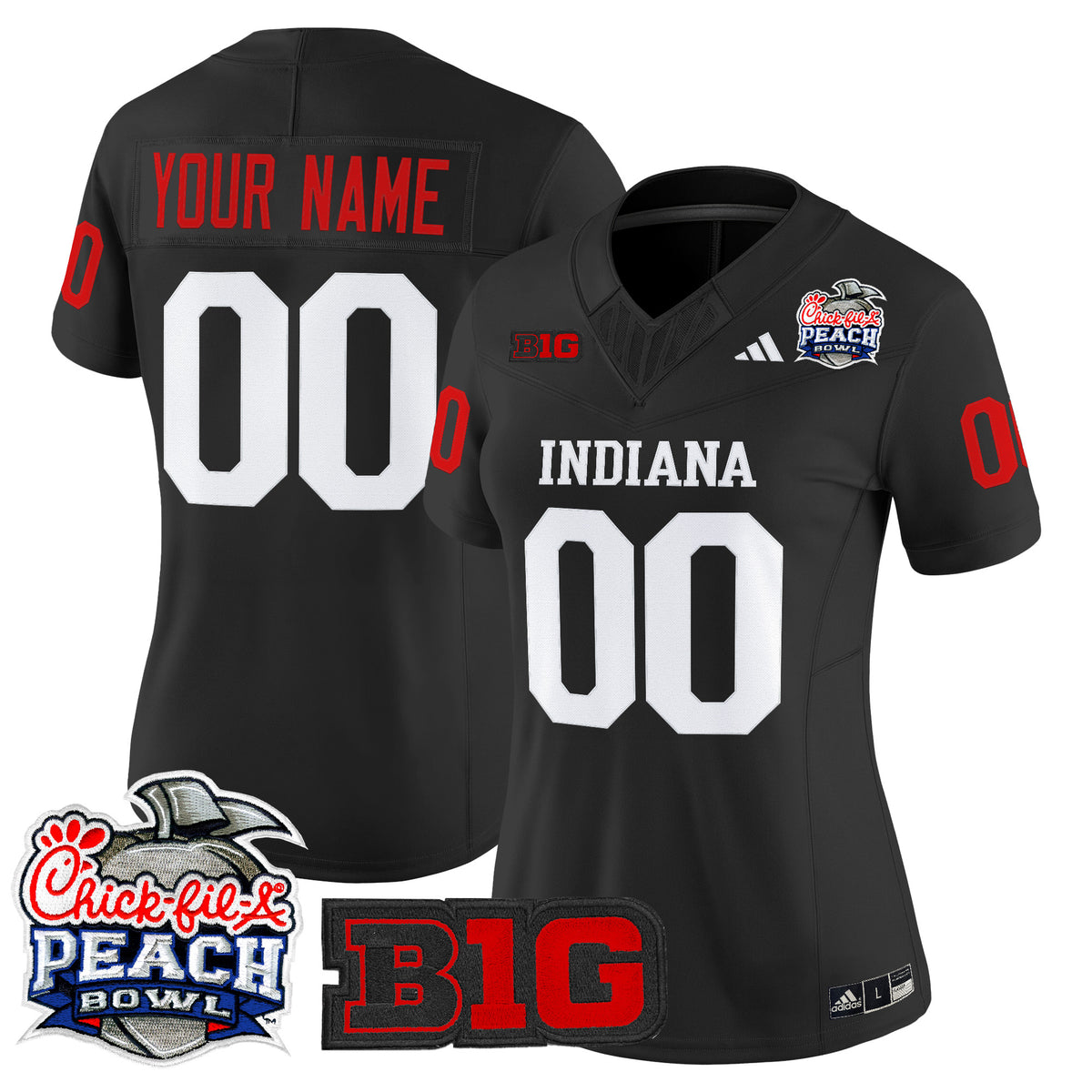 Indiana Hoosiers 2026 Peach Bowl Vapor Limited Custom Jersey - All Stitched