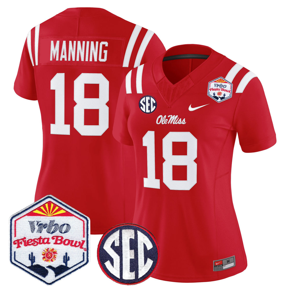 Women's Ole Miss Rebels 2026 The Fiesta Bowl Vapor Limited Jersey - All Stitched