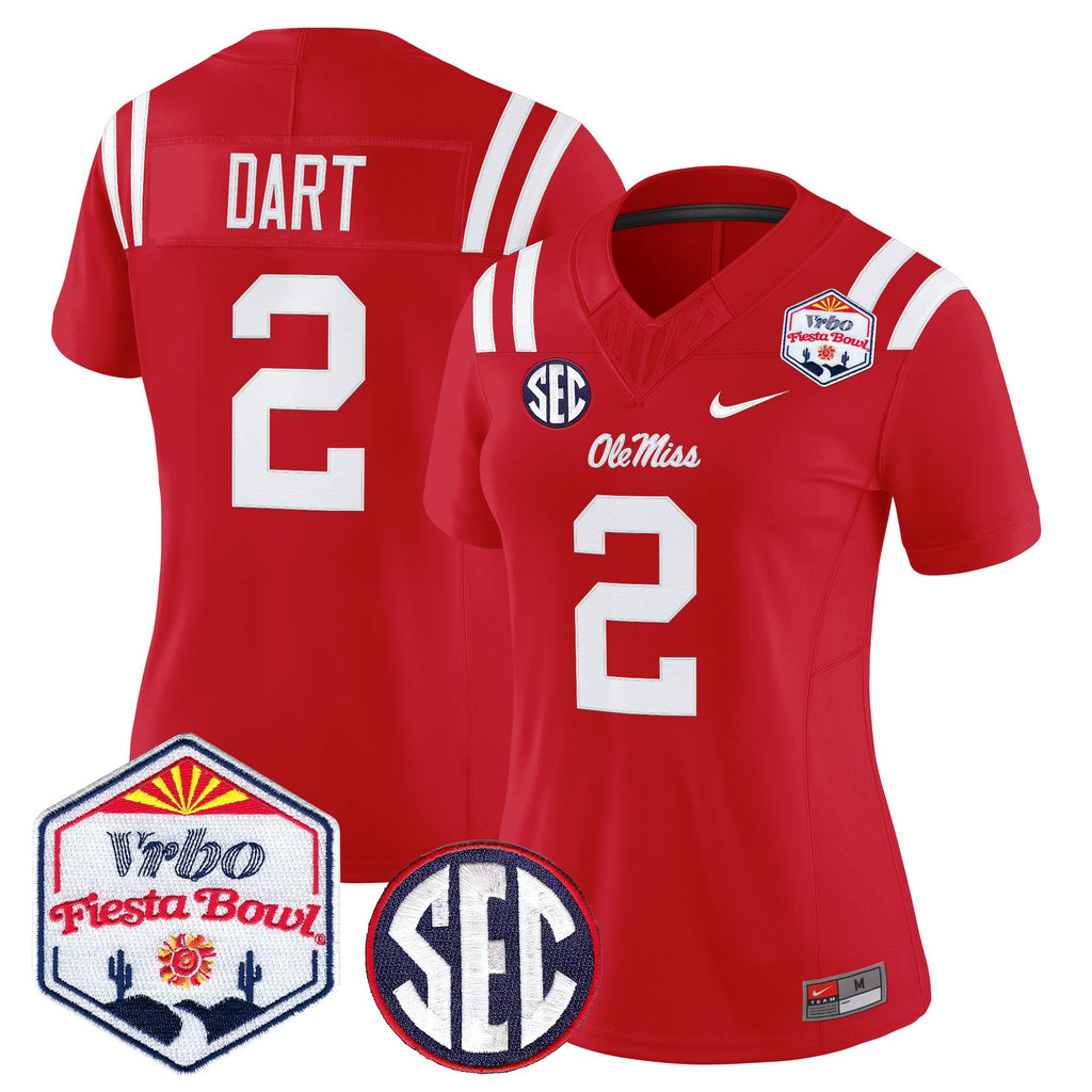 Women's Ole Miss Rebels 2026 The Fiesta Bowl Vapor Limited Jersey - All Stitched