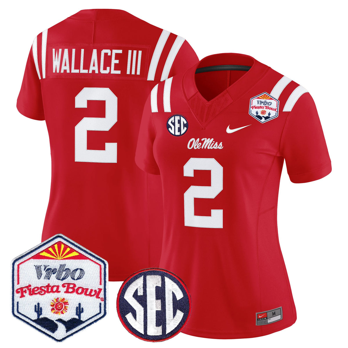 Women's Ole Miss Rebels 2026 The Fiesta Bowl Vapor Limited Jersey - All Stitched