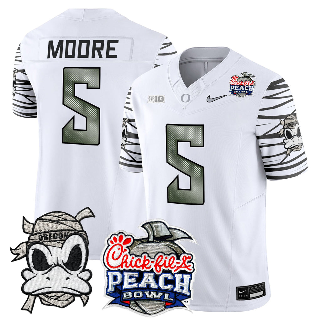 Men's Oregon Ducks "Mummy Duck" Vapor Limited Jersey - 2026 Peach Bowl Patch - All Stitched