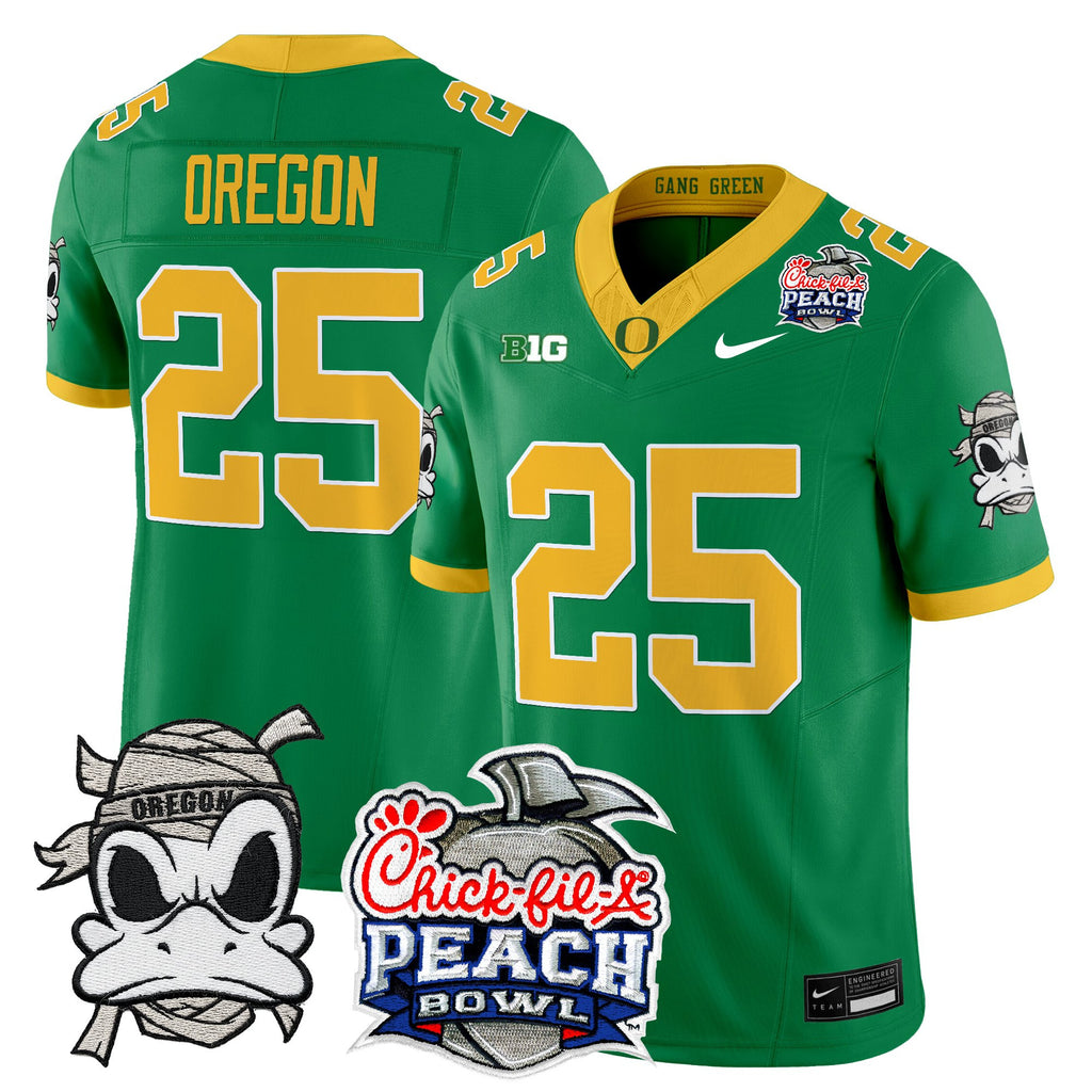 Men's Oregon Ducks "Mummy Duck" Vapor Limited Jersey - 2026 Peach Bowl Patch - All Stitched