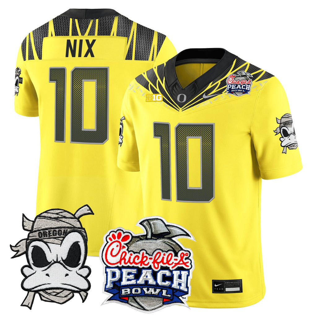 Men's Oregon Ducks "Mummy Duck" Vapor Limited Jersey - 2026 Peach Bowl Patch - All Stitched