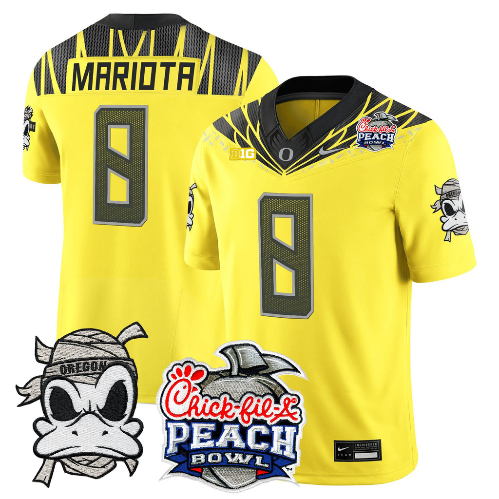 Men's Oregon Ducks "Mummy Duck" Vapor Limited Jersey - 2026 Peach Bowl Patch - All Stitched