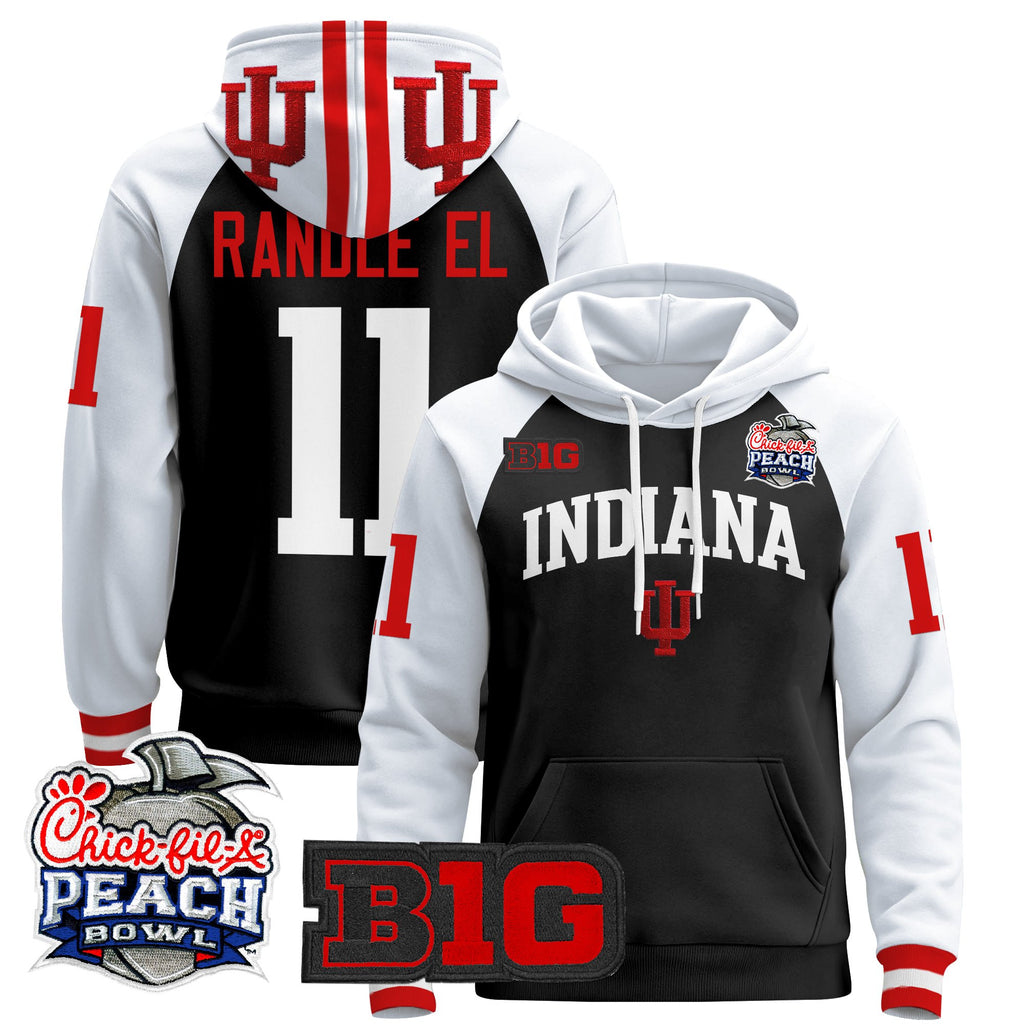 Men's Indiana Hoosiers 2026 Peach Bowl Premium Pullover Hoodie - All Stitched
