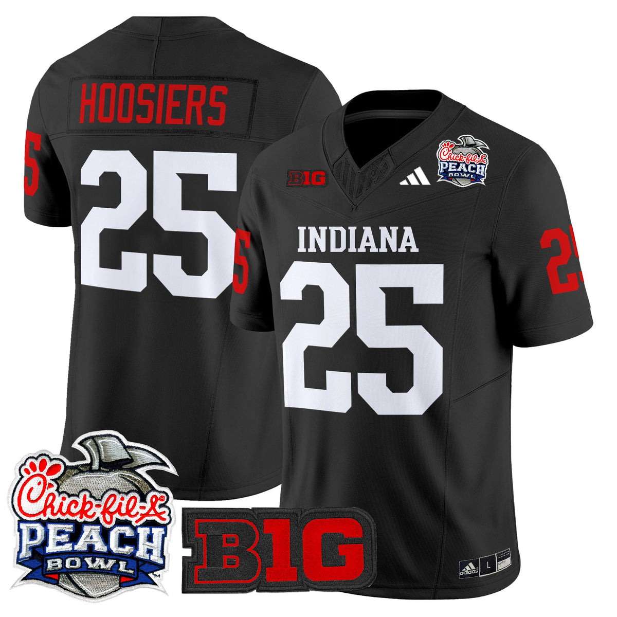 Men's Indiana Hoosiers 2026 Peach Bowl Vapor Limited Jersey V2 - All Stitched
