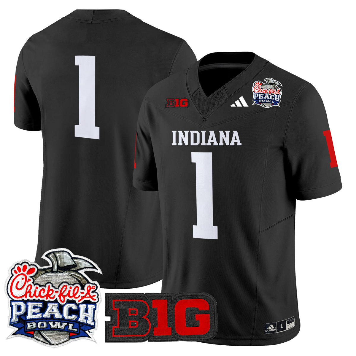 Men's Indiana Hoosiers 2026 Peach Bowl Vapor Limited Jersey V2 - All Stitched