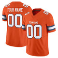 Orange Navy - White Mess Custom Football Jersey