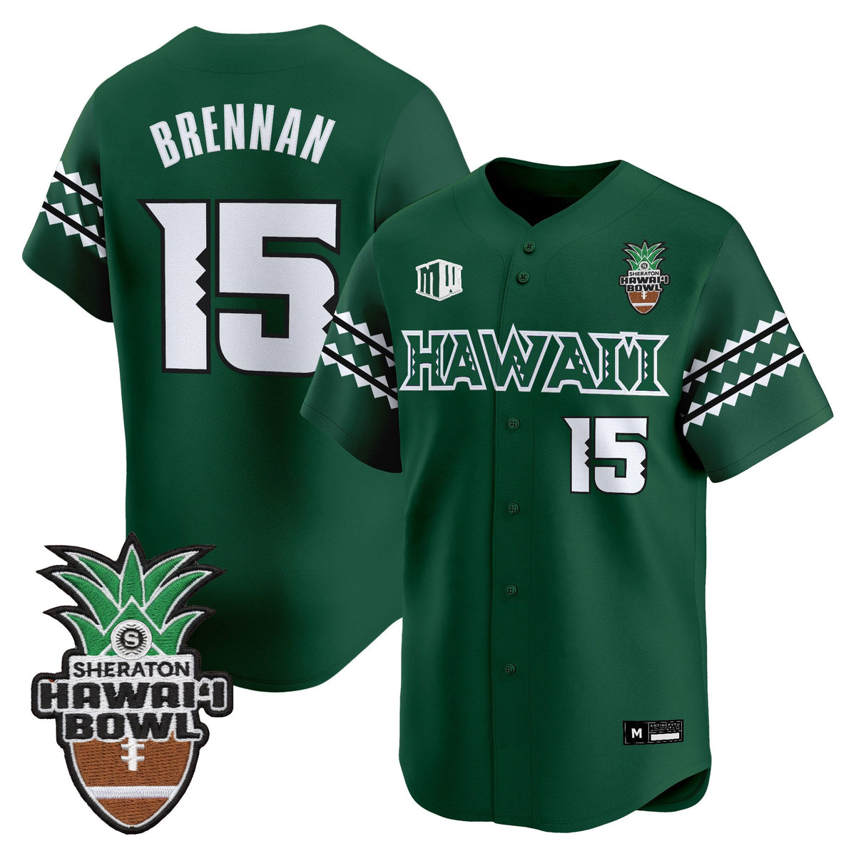 Men's Hawai'i Rainbow Warriors 2025 Hawai'i Bowl Vapor Baseball Jersey - All Stitched