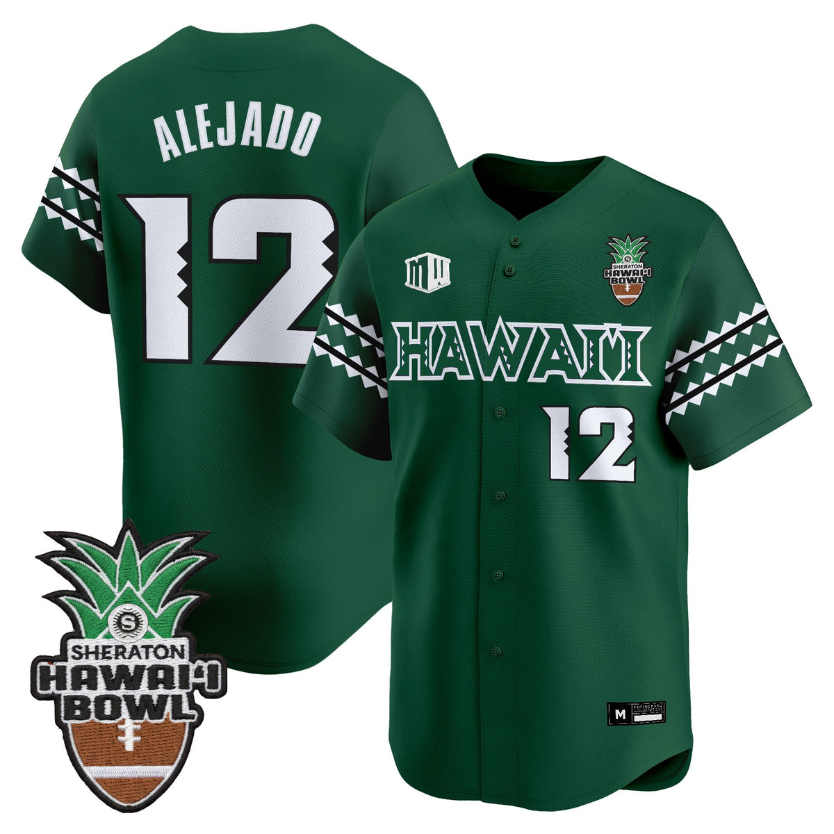 Men's Hawai'i Rainbow Warriors 2025 Hawai'i Bowl Vapor Baseball Jersey - All Stitched