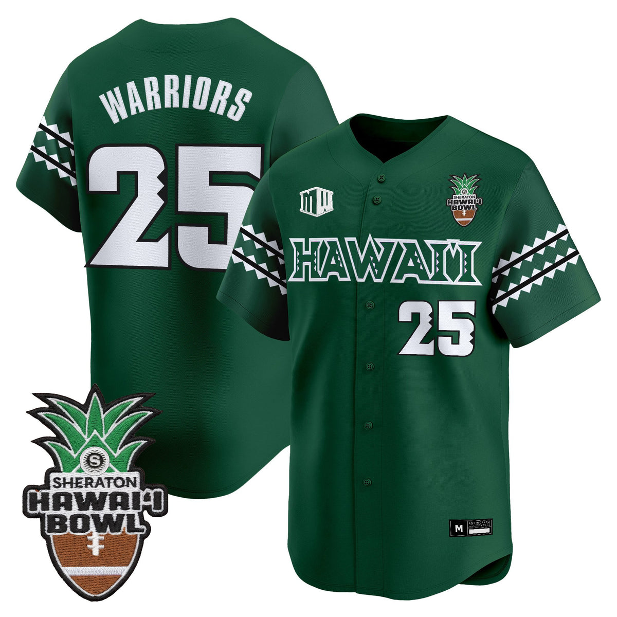 Men's Hawai'i Rainbow Warriors 2025 Hawai'i Bowl Vapor Baseball Jersey - All Stitched