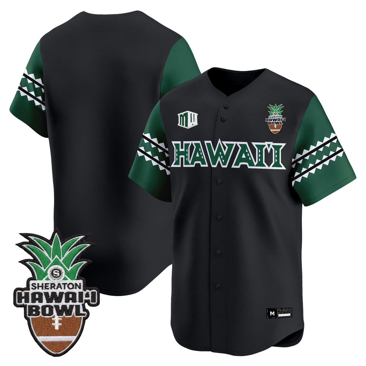 Men's Hawai'i Rainbow Warriors 2025 Hawai'i Bowl Vapor Baseball Jersey - All Stitched