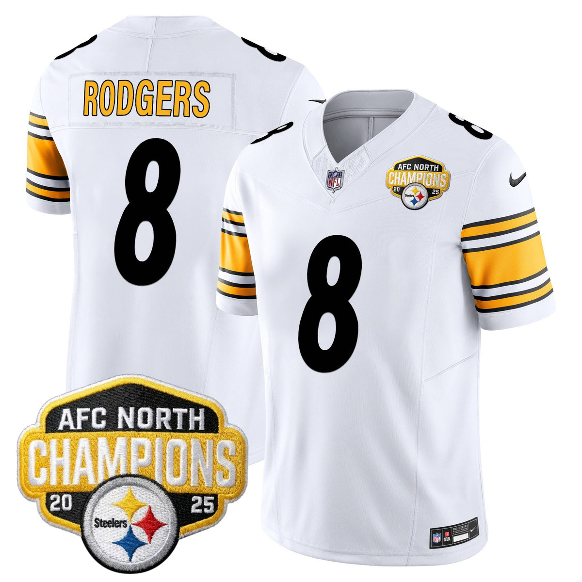 Men's Pittsburgh Steelers 2025 AFC North Division Champions Vapor Limited Jersey - All Stitched