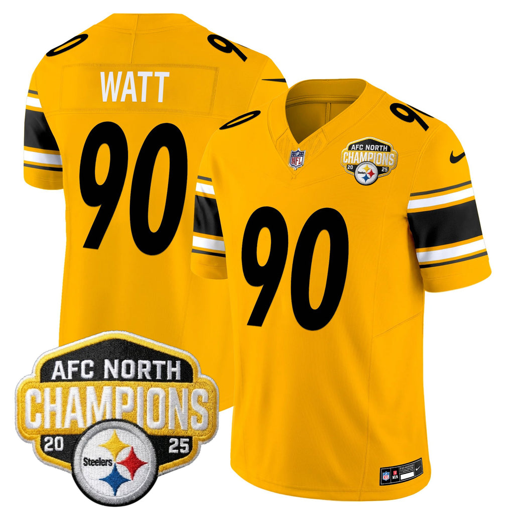 Men's Pittsburgh Steelers 2025 AFC North Division Champions Vapor Limited Jersey - All Stitched