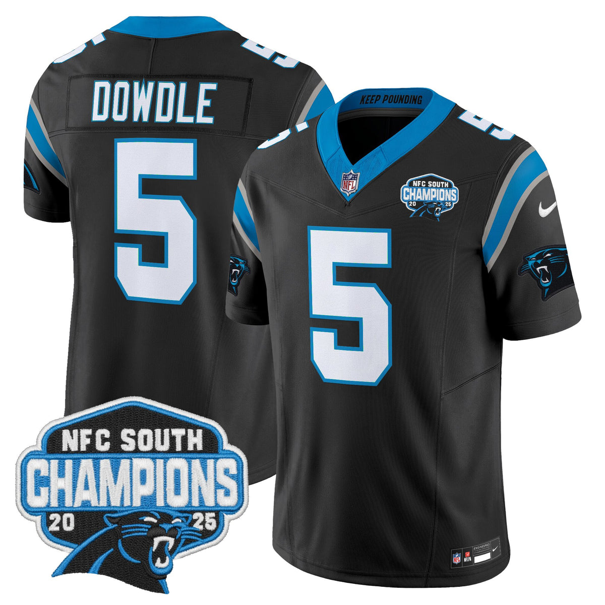 Men's Carolina Panthers 2025 NFC South Division Champions Vapor Limited Jersey - All Stitched