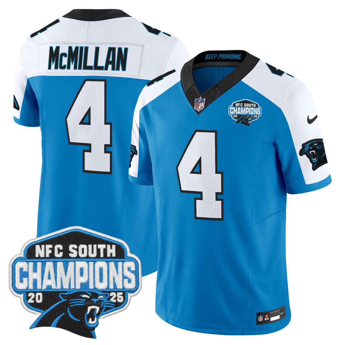 Men's Carolina Panthers 2025 NFC South Division Champions Vapor Limited Jersey - All Stitched