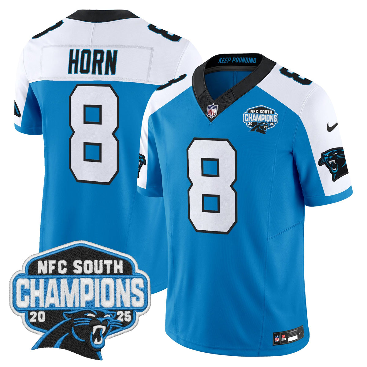 Men's Carolina Panthers 2025 NFC South Division Champions Vapor Limited Jersey - All Stitched