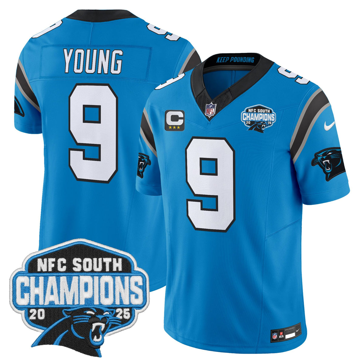 Men's Carolina Panthers 2025 NFC South Division Champions Vapor Limited Jersey - All Stitched