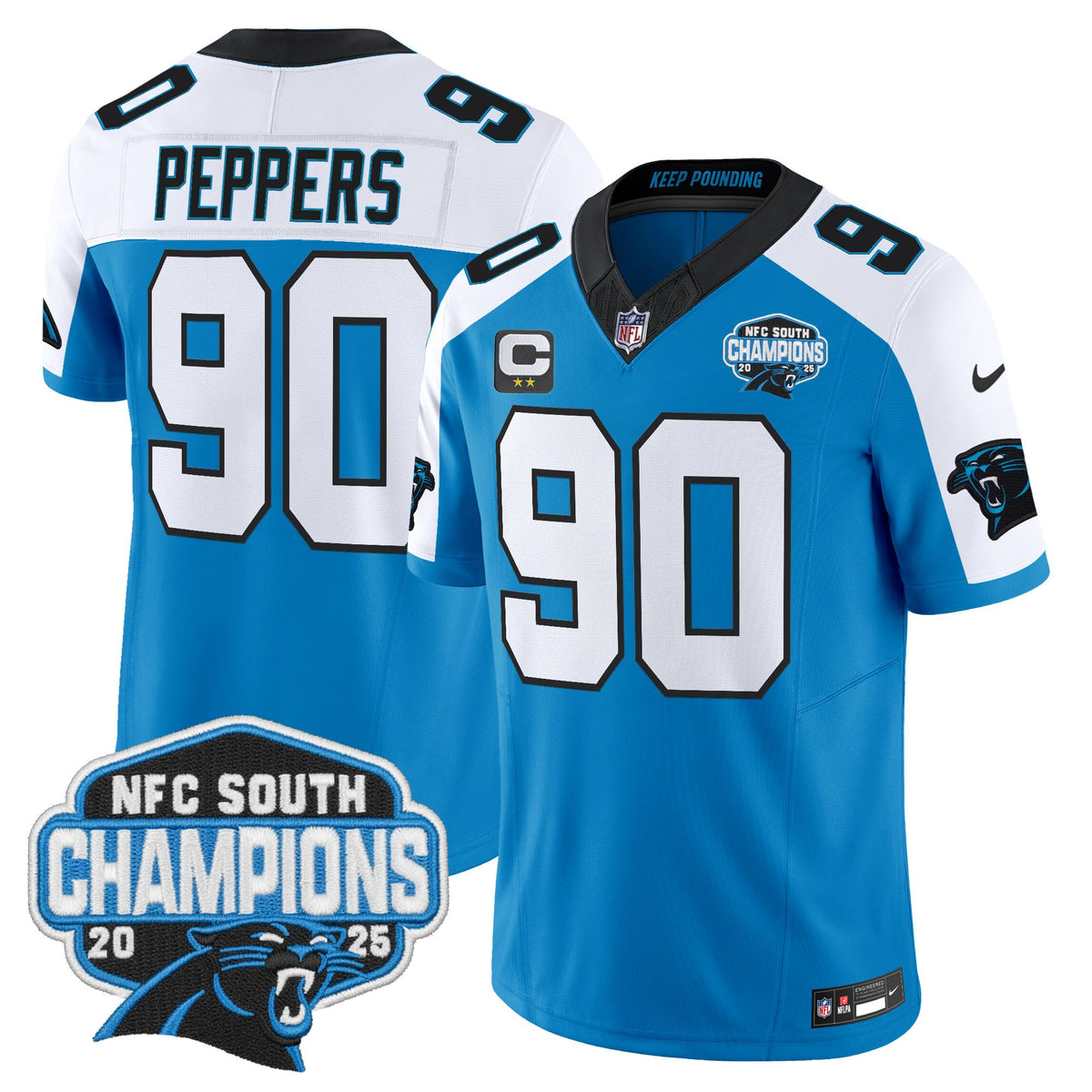 Men's Carolina Panthers 2025 NFC South Division Champions Vapor Limited Jersey - All Stitched