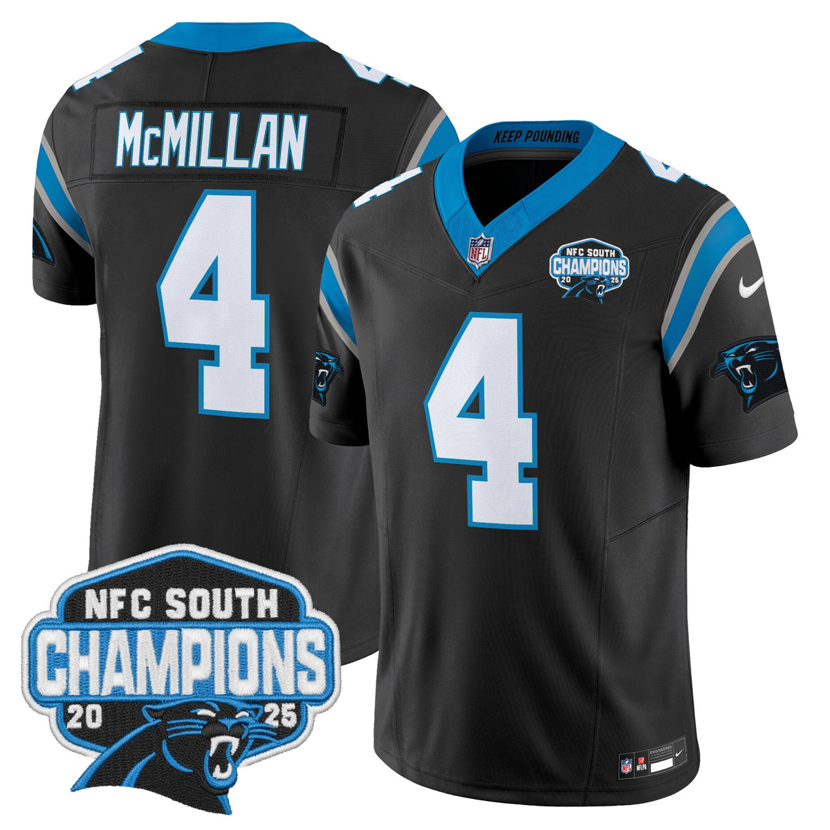 Men's Carolina Panthers 2025 NFC South Division Champions Vapor Limited Jersey - All Stitched