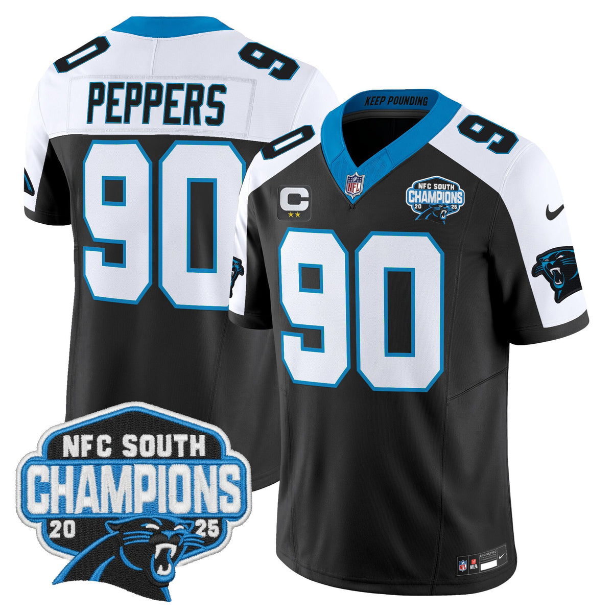 Men's Carolina Panthers 2025 NFC South Division Champions Vapor Limited Jersey - All Stitched