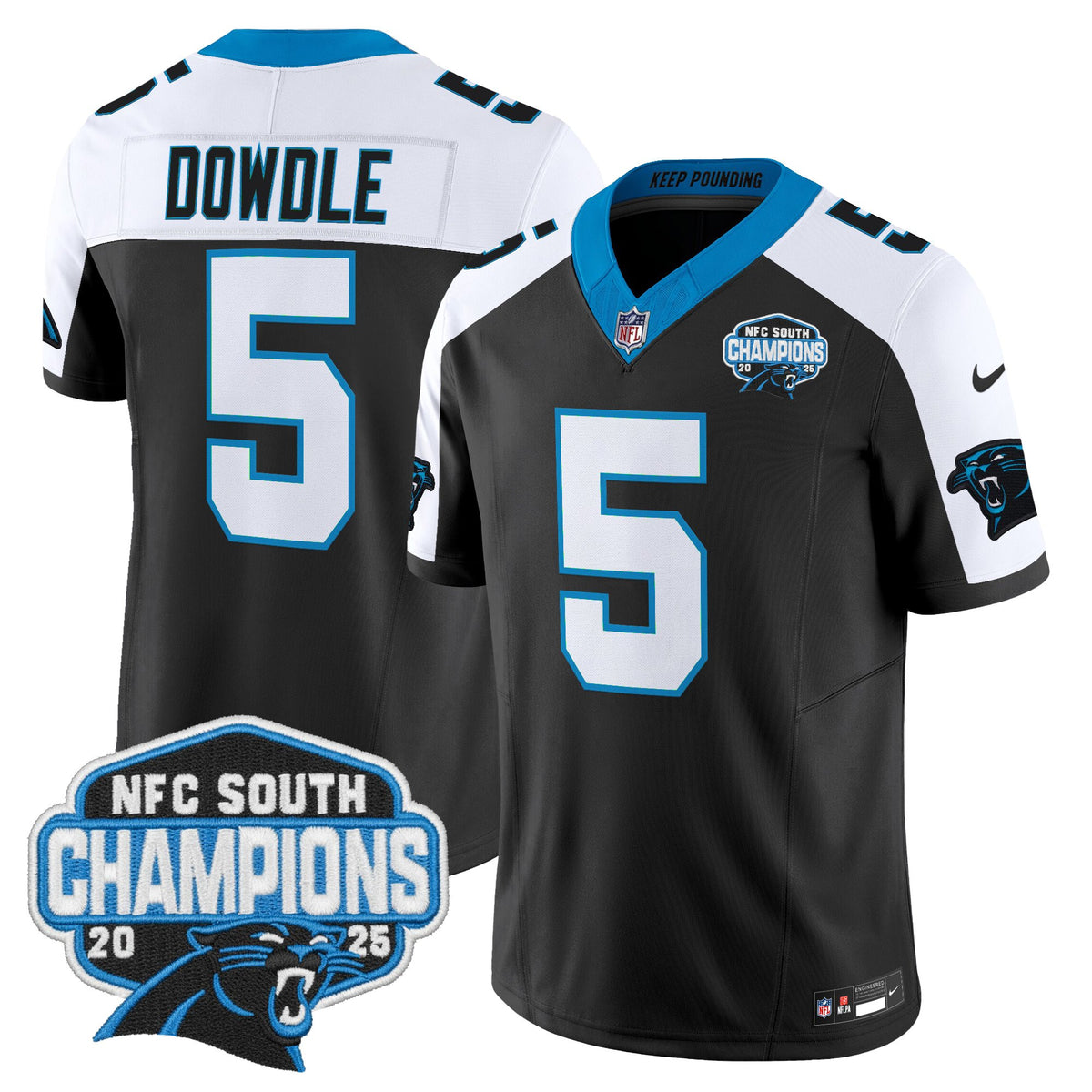 Men's Carolina Panthers 2025 NFC South Division Champions Vapor Limited Jersey - All Stitched