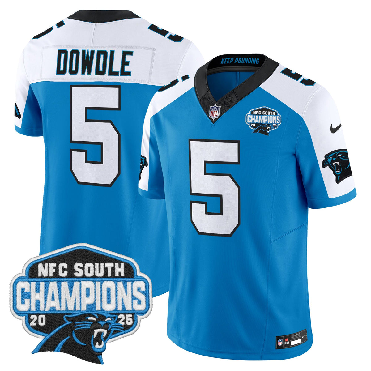 Men's Carolina Panthers 2025 NFC South Division Champions Vapor Limited Jersey - All Stitched