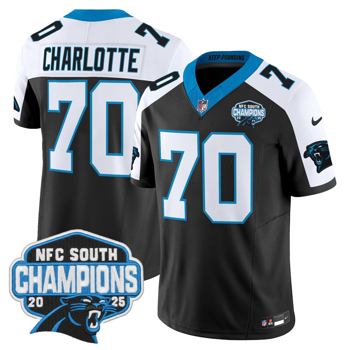 Men's Carolina Panthers 2025 NFC South Division Champions Vapor Limited Jersey - All Stitched