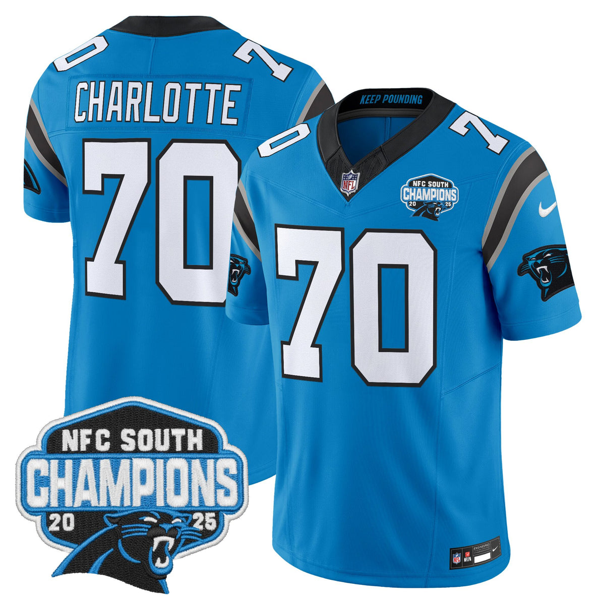 Men's Carolina Panthers 2025 NFC South Division Champions Vapor Limited Jersey - All Stitched